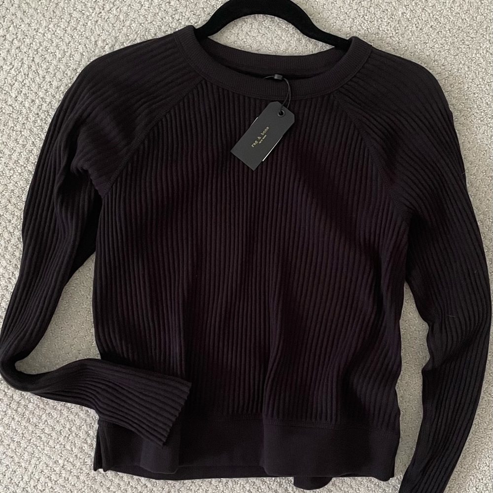NWT rag&bone women’s sweatshirt- black, XS